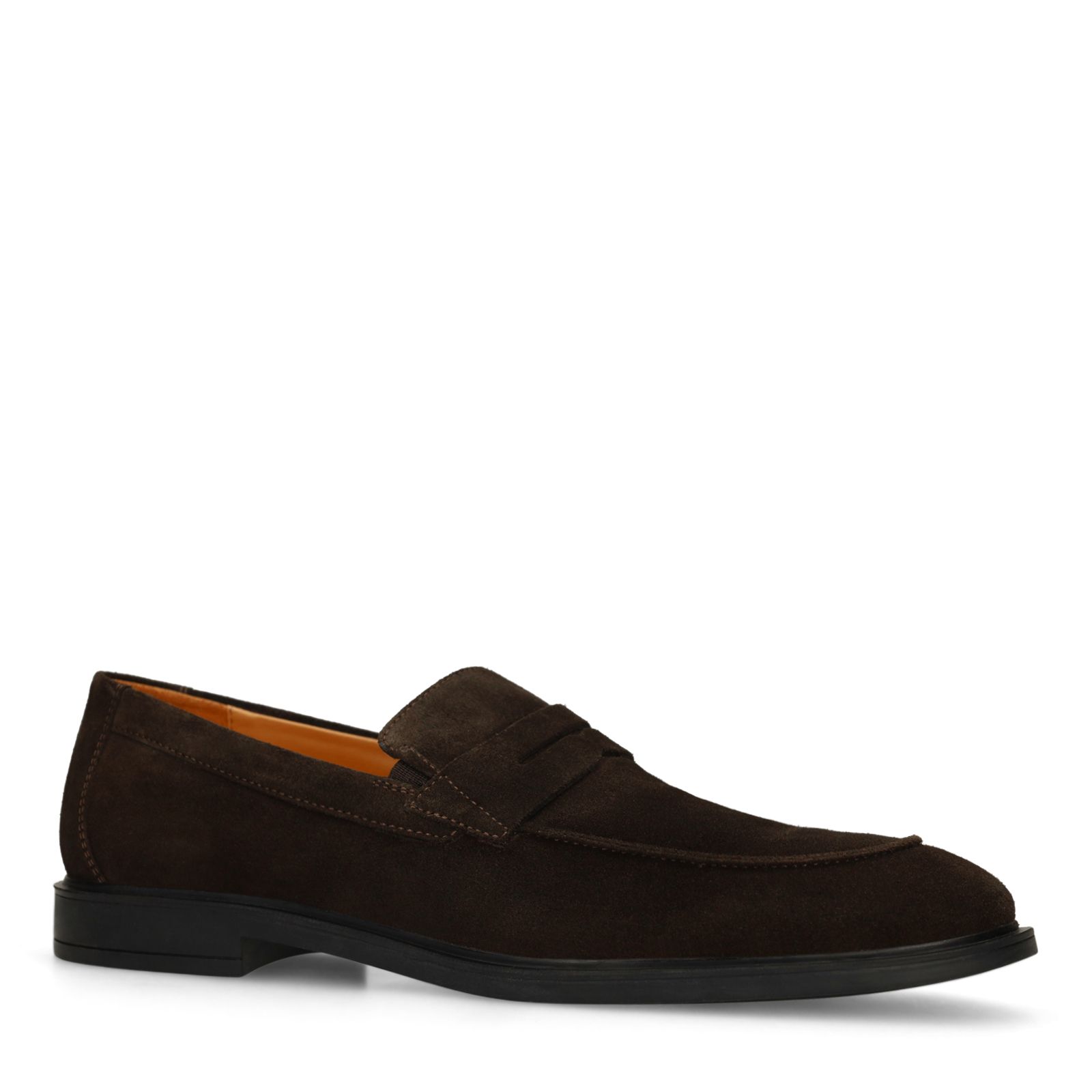 Dunkelbraune Veloursleder-Loafer