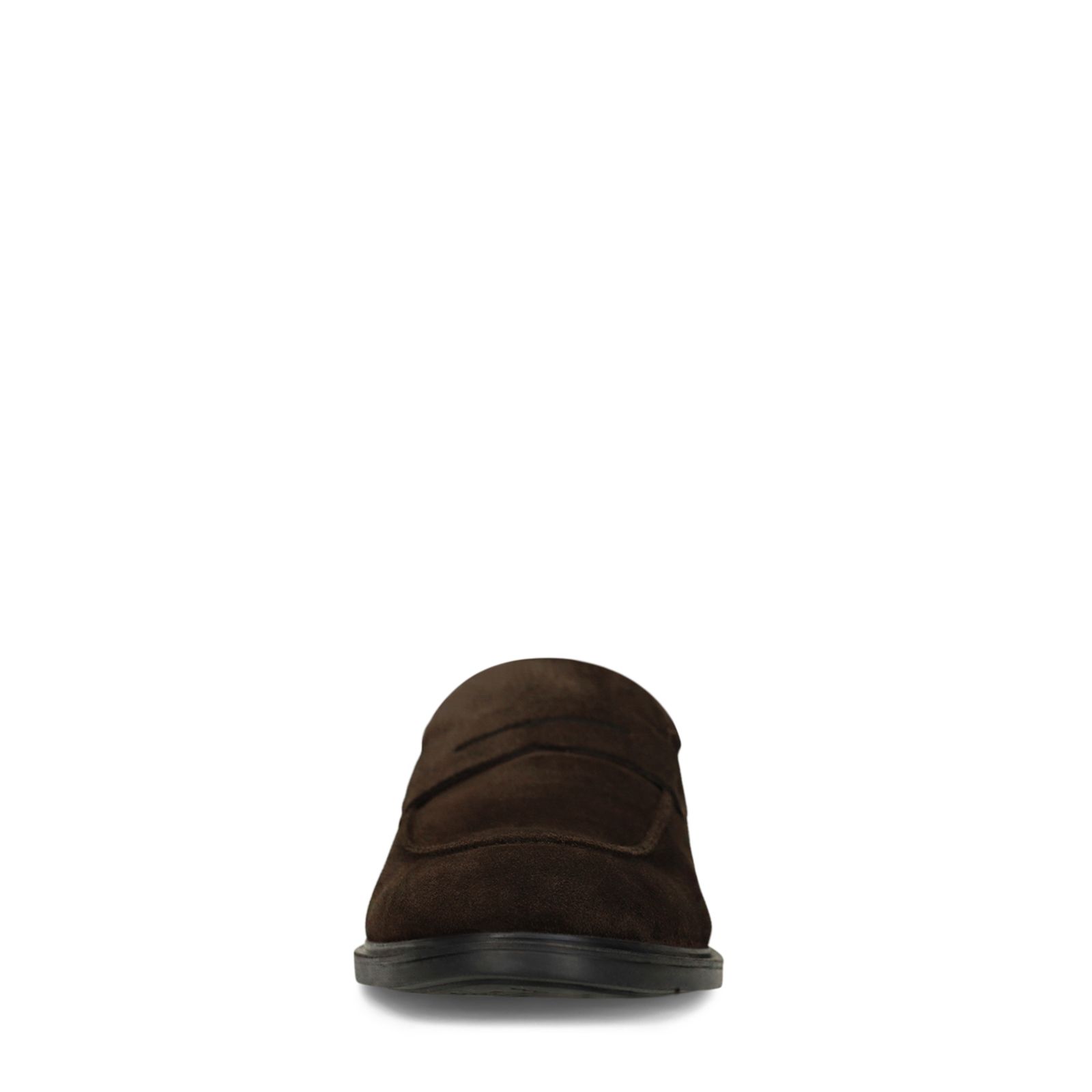 Dunkelbraune Veloursleder-Loafer