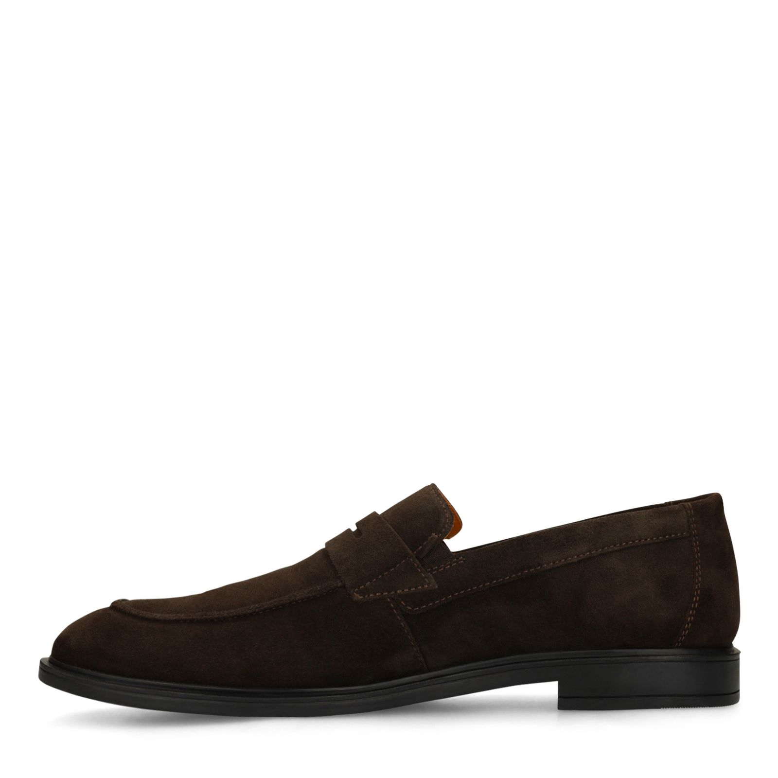 Dunkelbraune Veloursleder-Loafer
