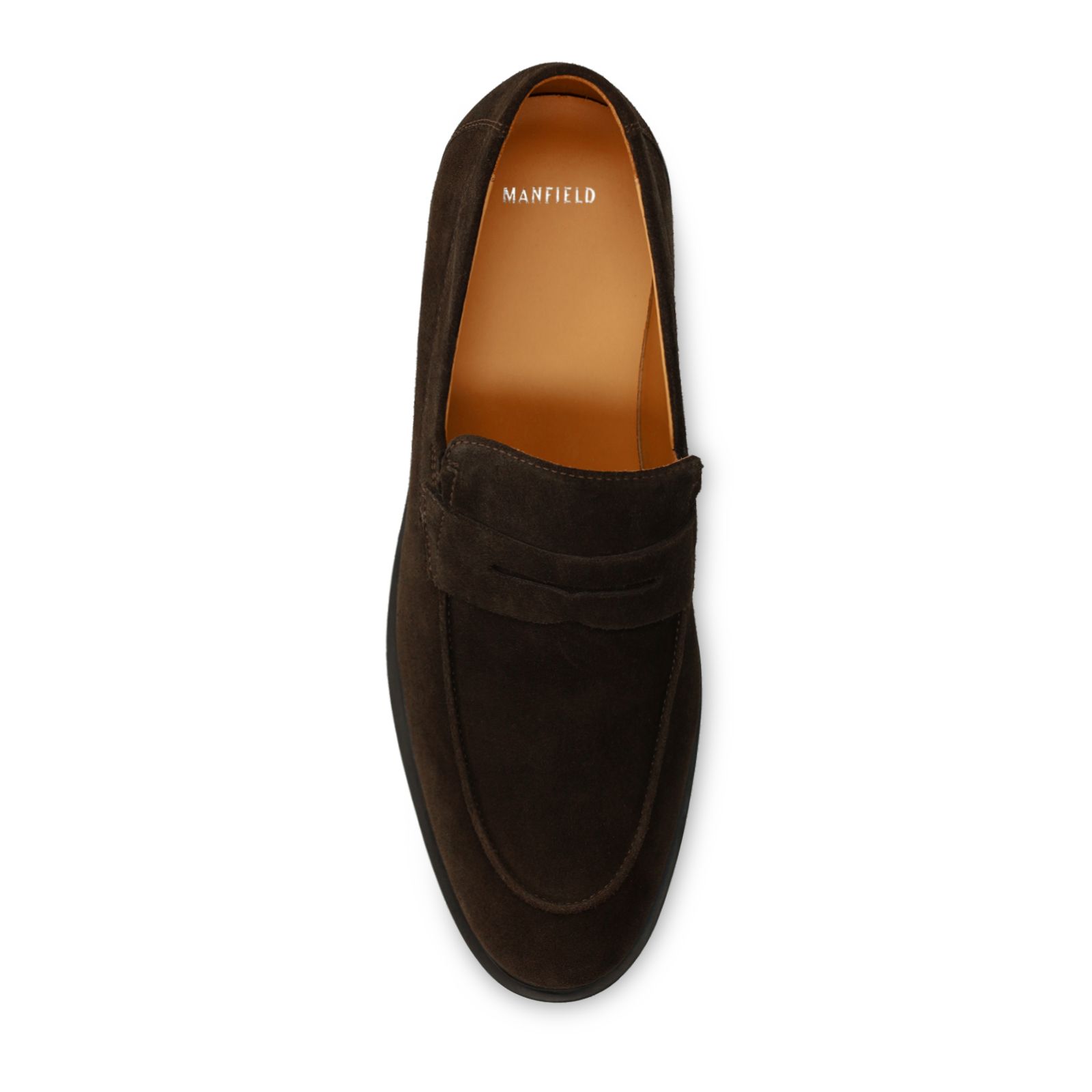 Dunkelbraune Veloursleder-Loafer