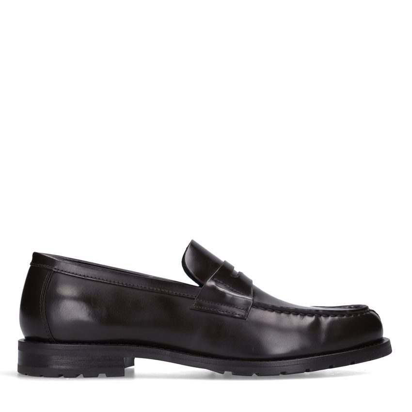 Braune Leder-Loafer