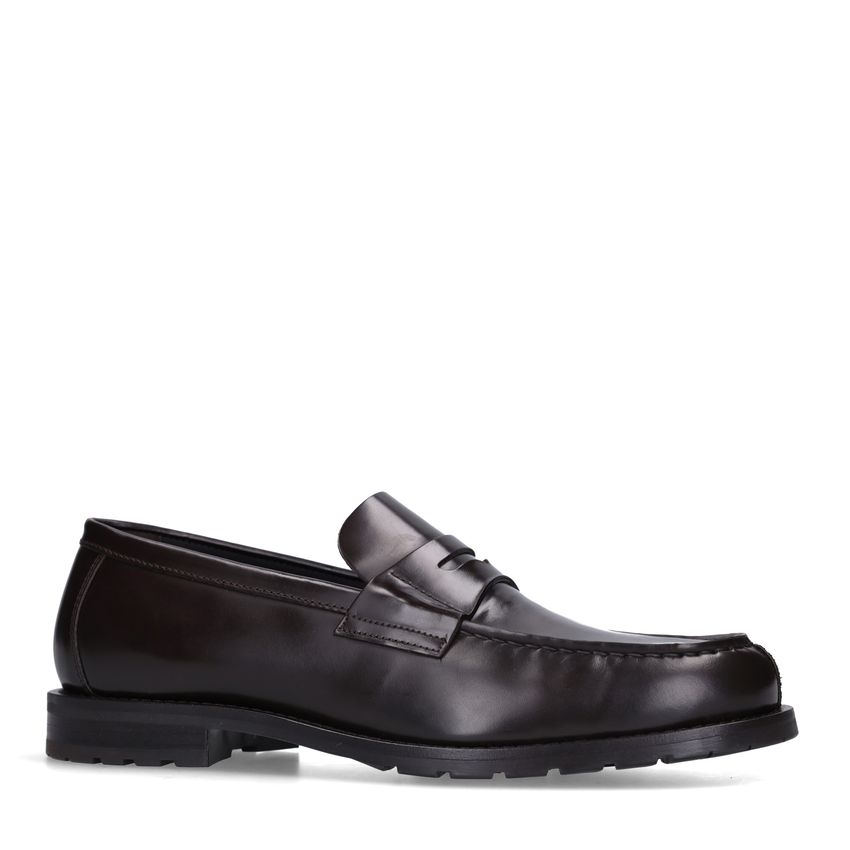 Braune Leder-Loafer