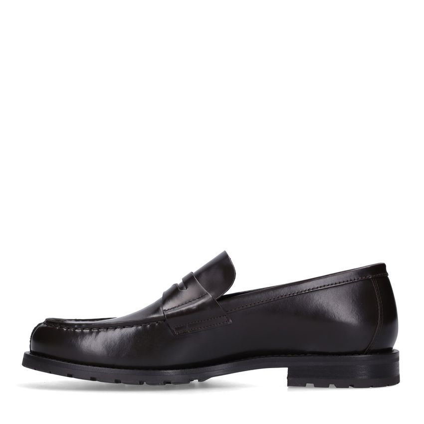 Braune Leder-Loafer