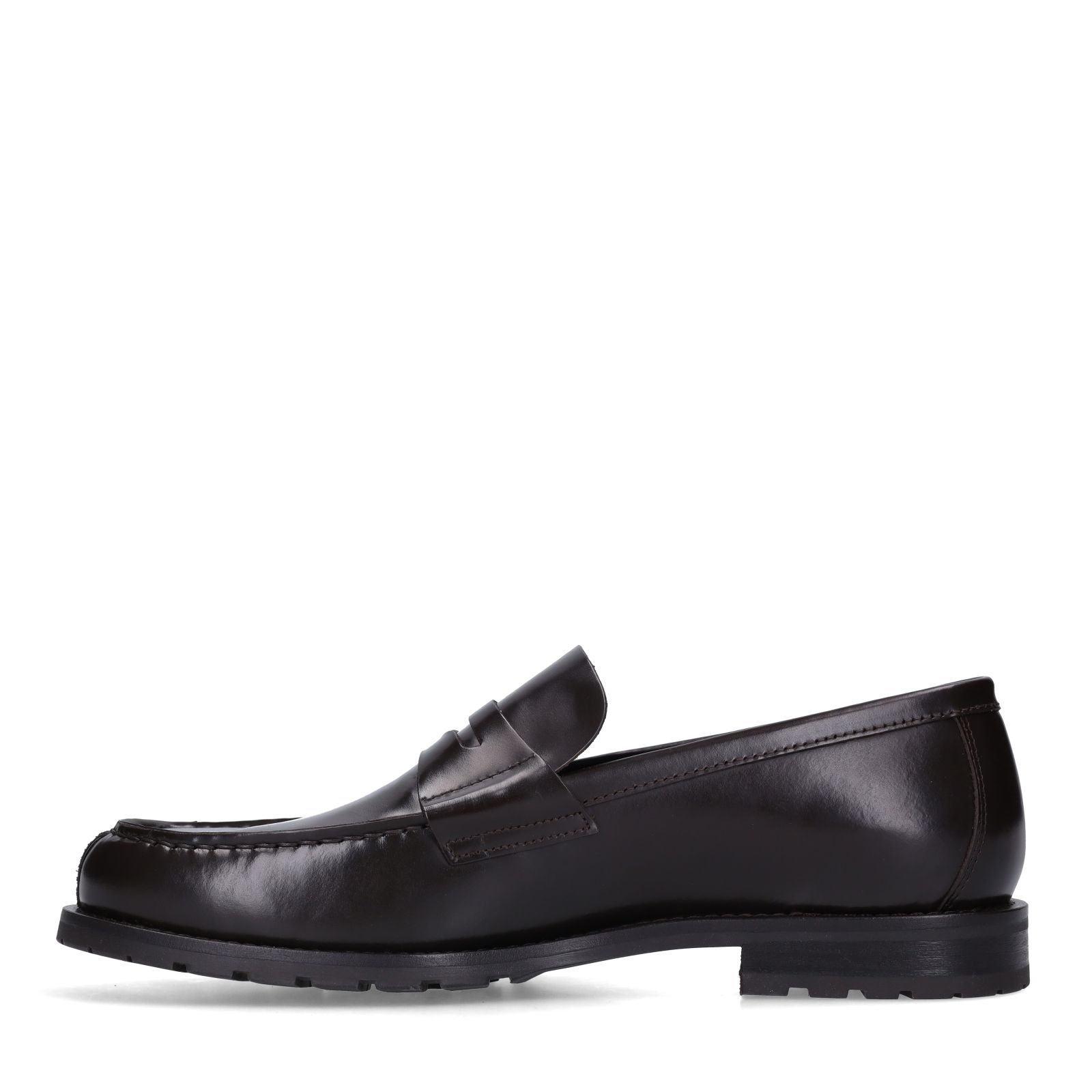 Bruine leren loafers