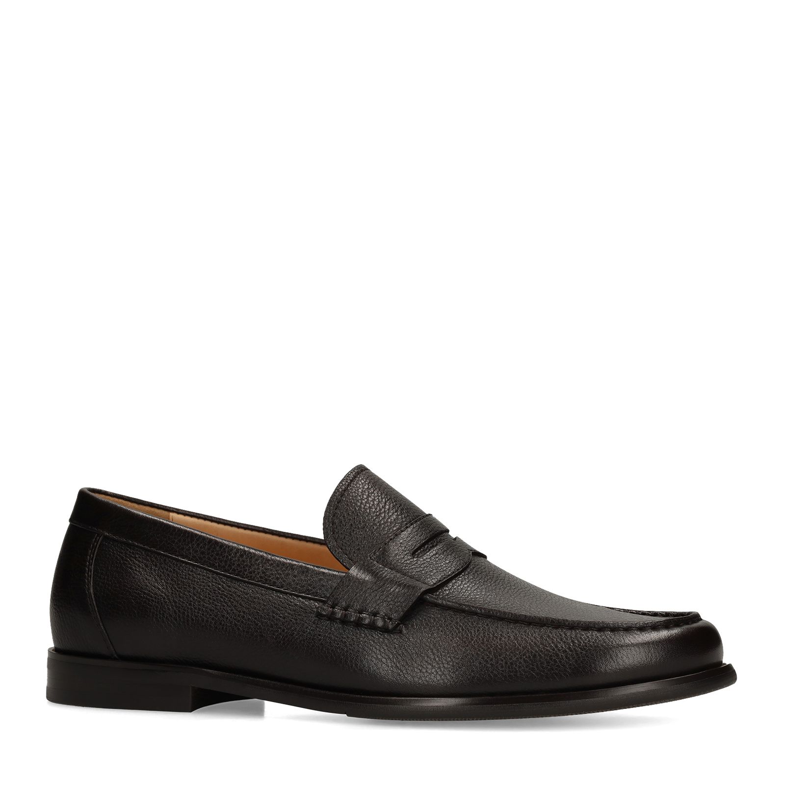 Donkerbruine leren loafers