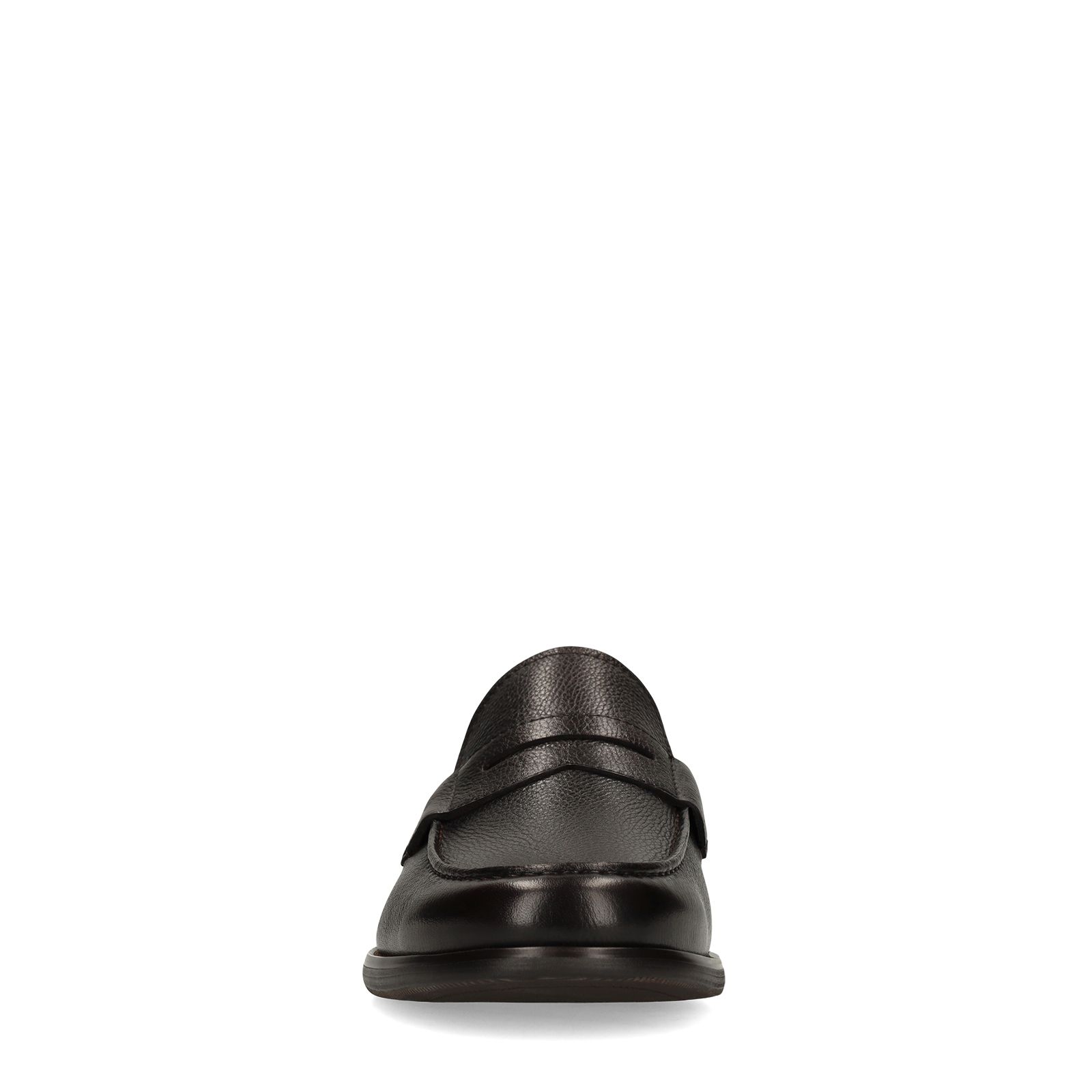 Donkerbruine leren loafers