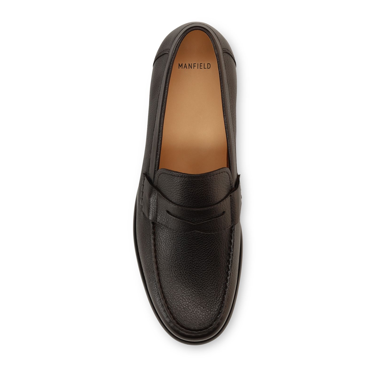 Donkerbruine leren loafers