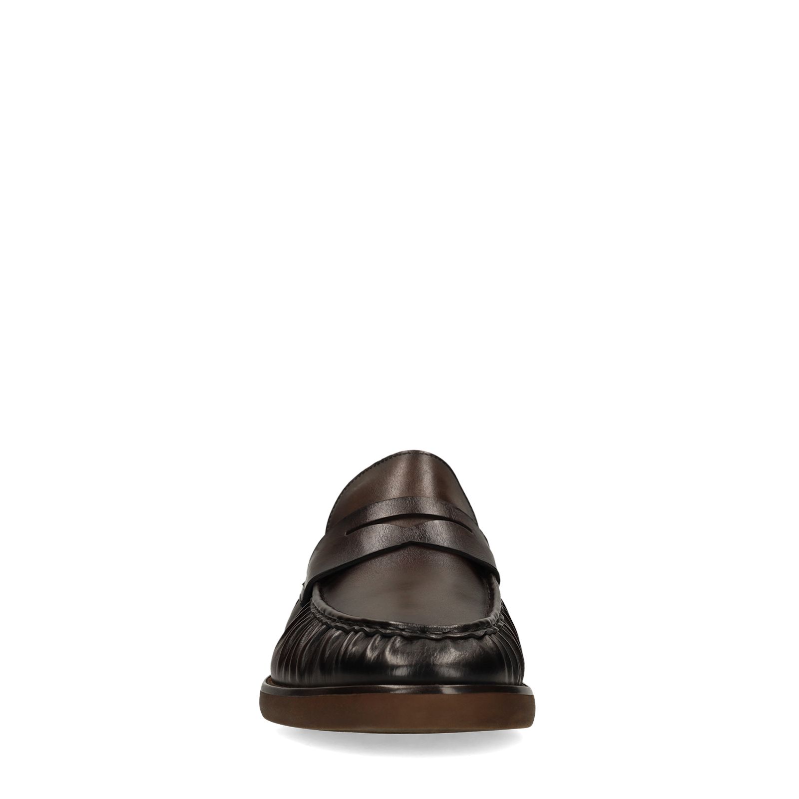 Bruine leren loafers