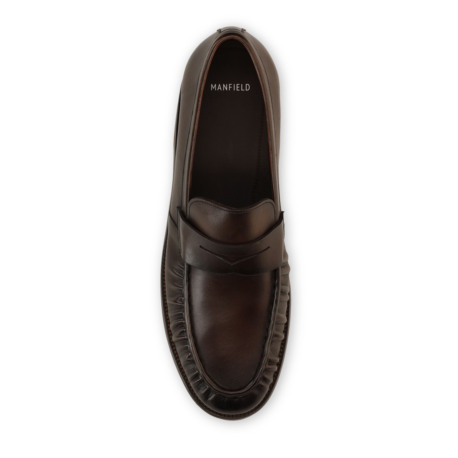 Bruine leren loafers