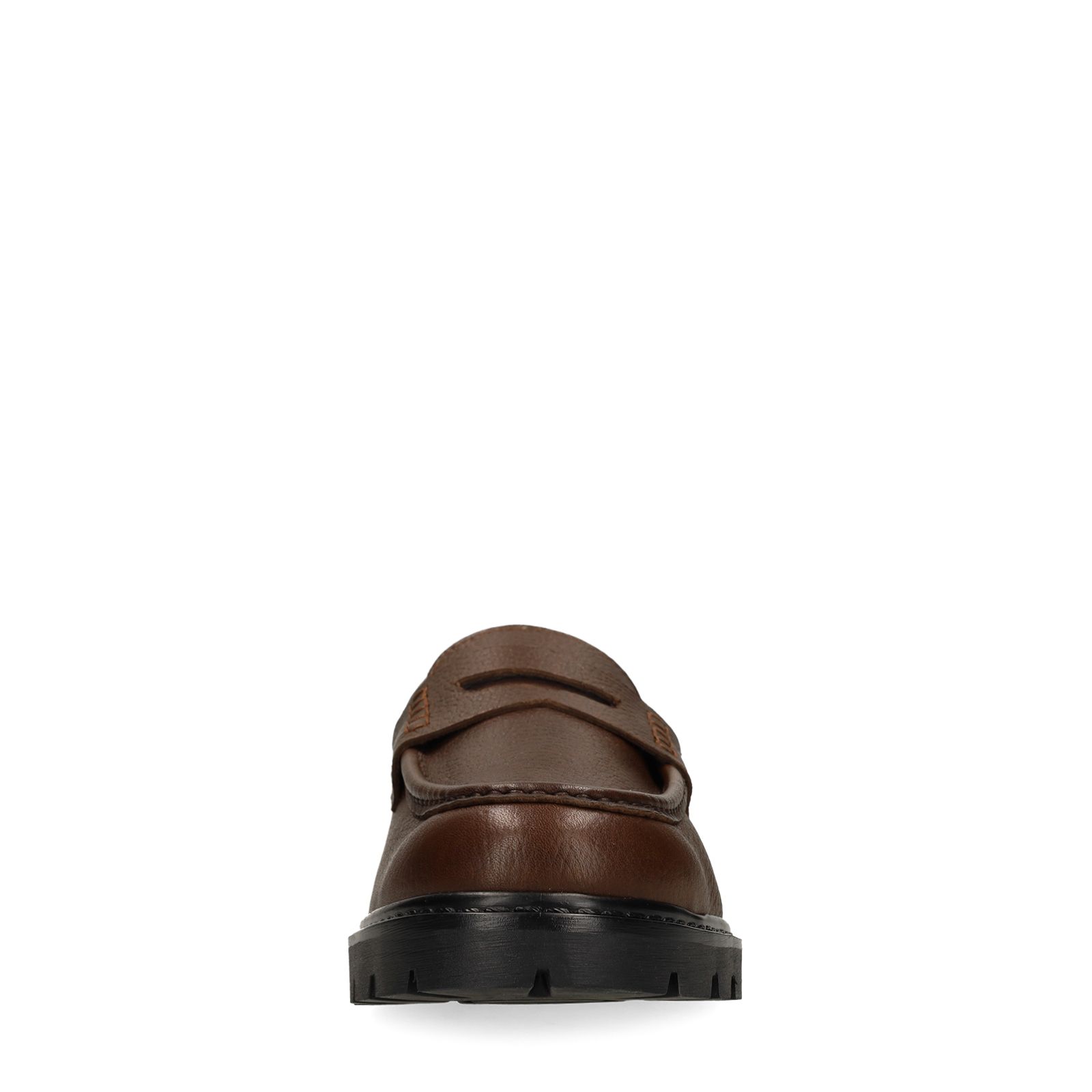 Bruine leren loafers