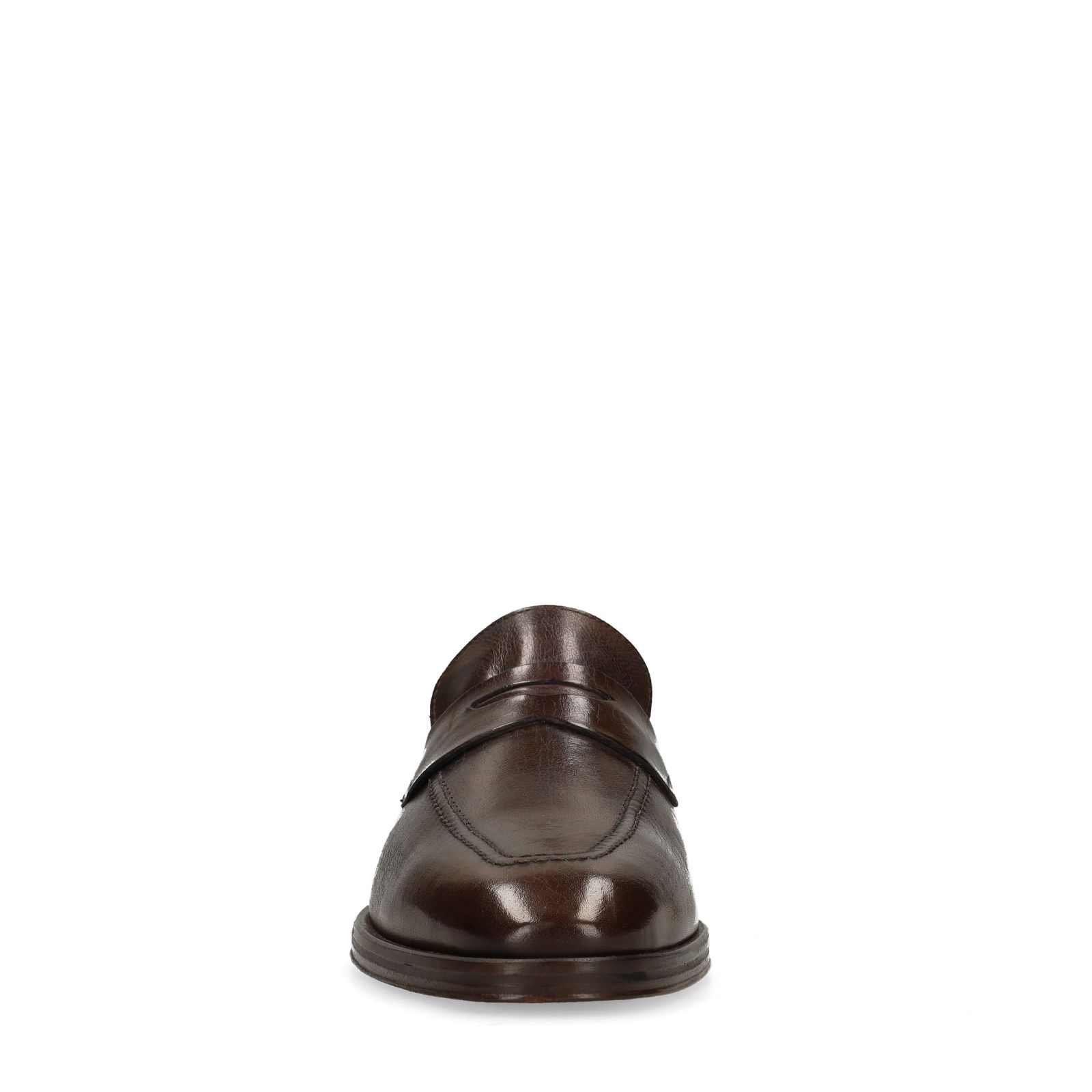 Donkerbruine leren loafers