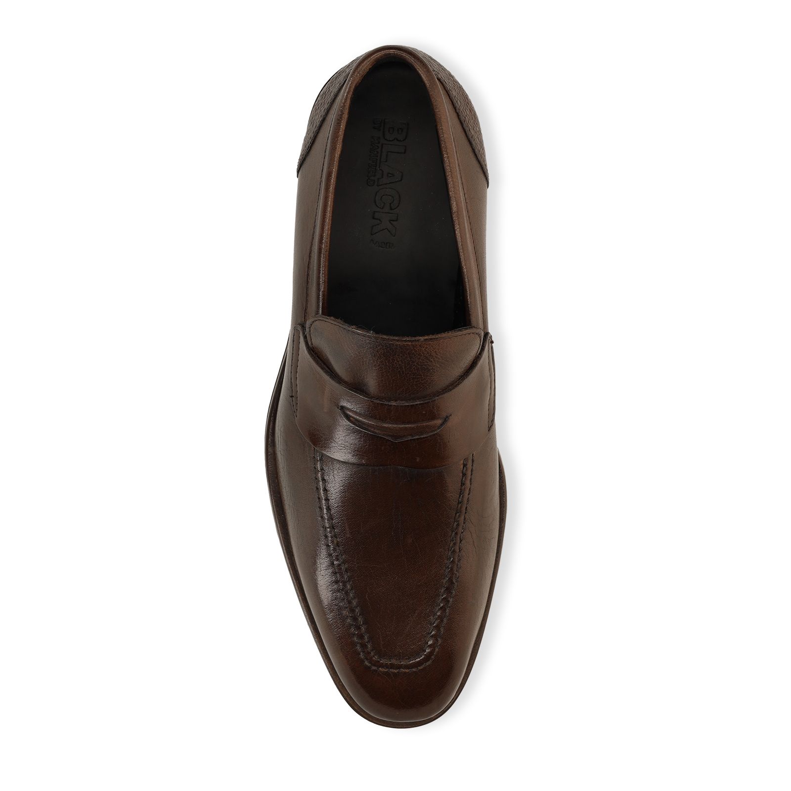 Donkerbruine leren loafers