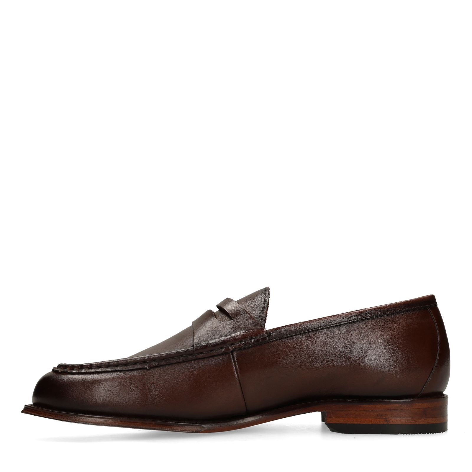 Bruine leren loafers