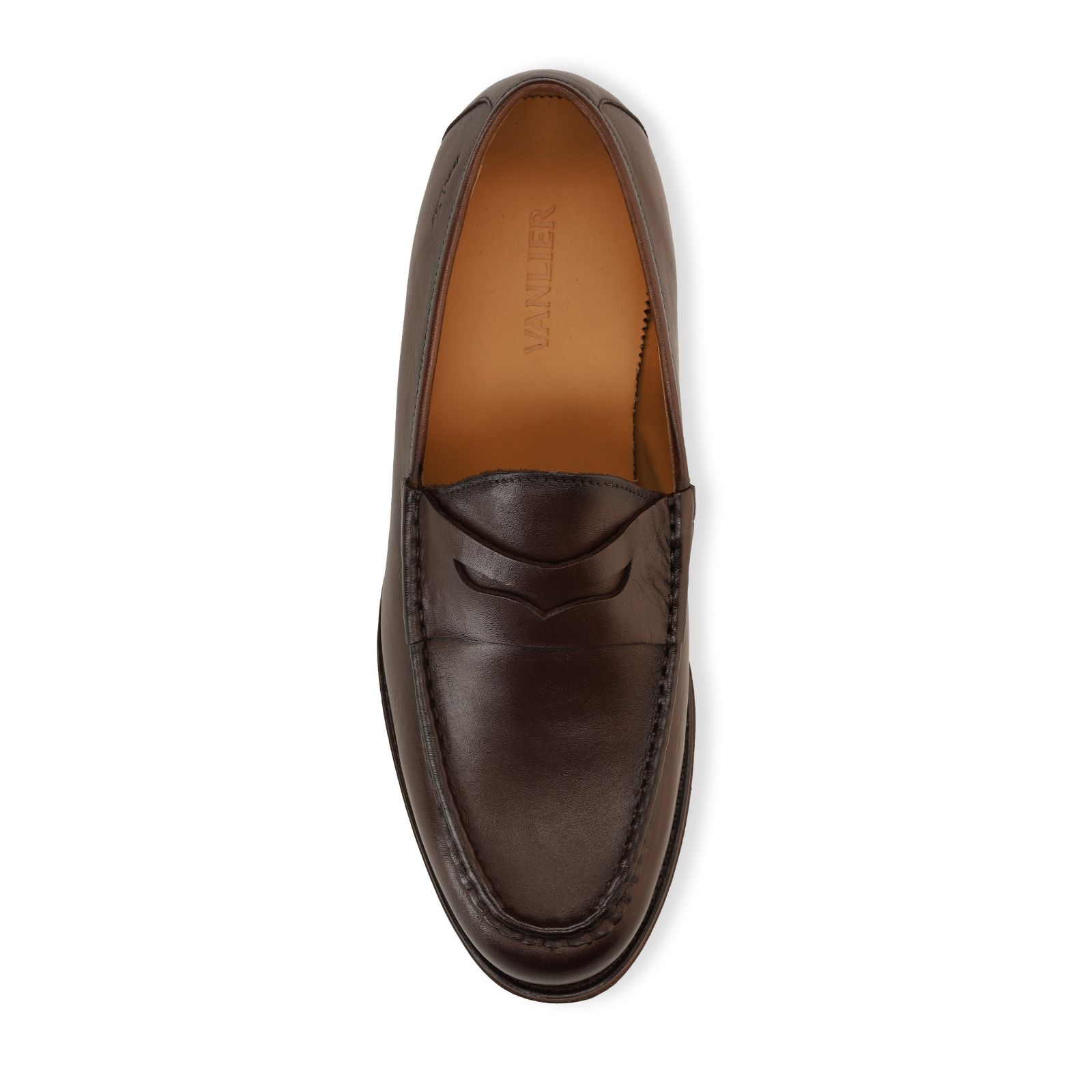 Bruine leren loafers