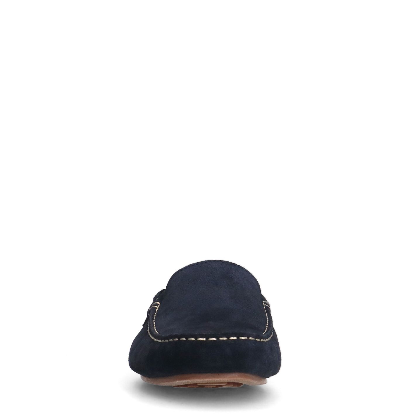 Donkerblauwe suède loafers
