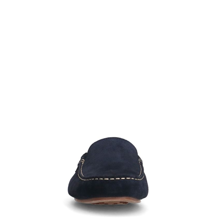 Navy suède loafers