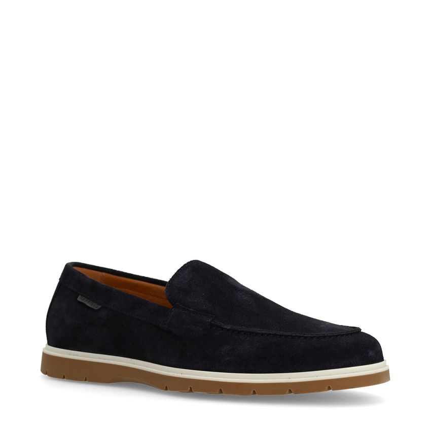 Navy suède loafers