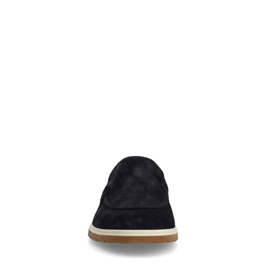 Navy suède loafers