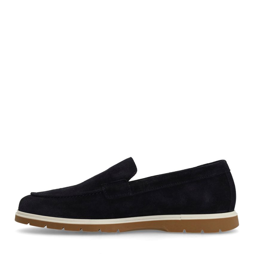Navy suède loafers