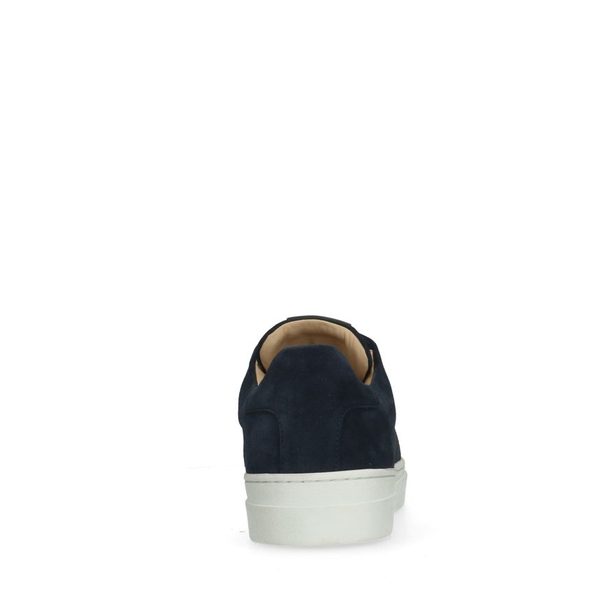 Blauwe suède loafers