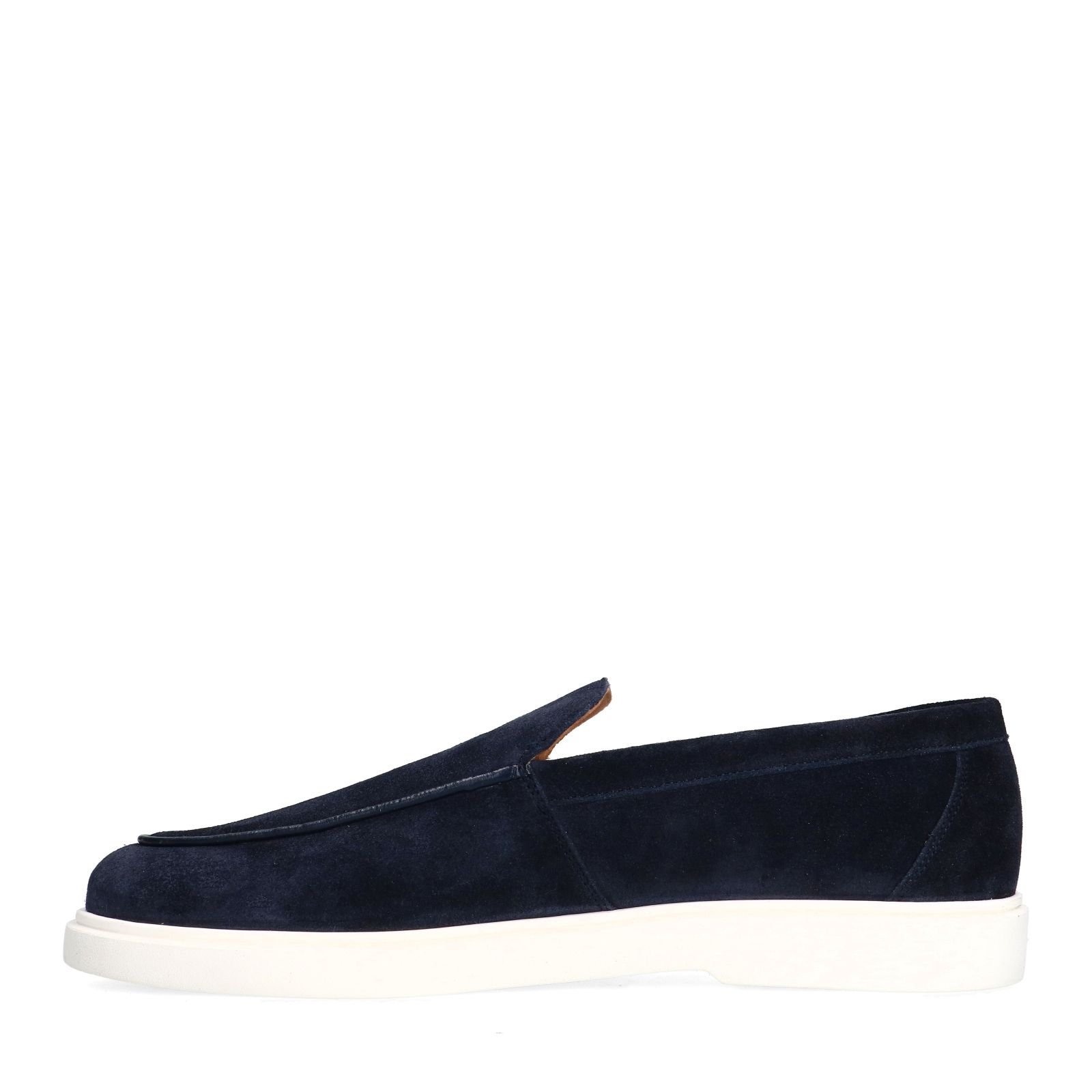 Marineblaue Veloursleder-Loafer