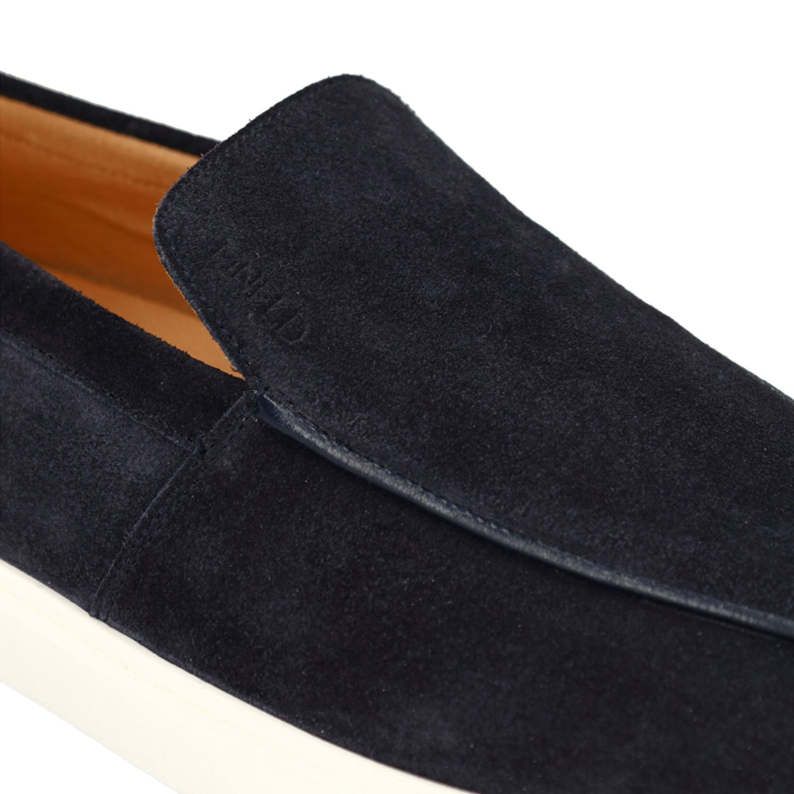 Marineblaue Veloursleder-Loafer