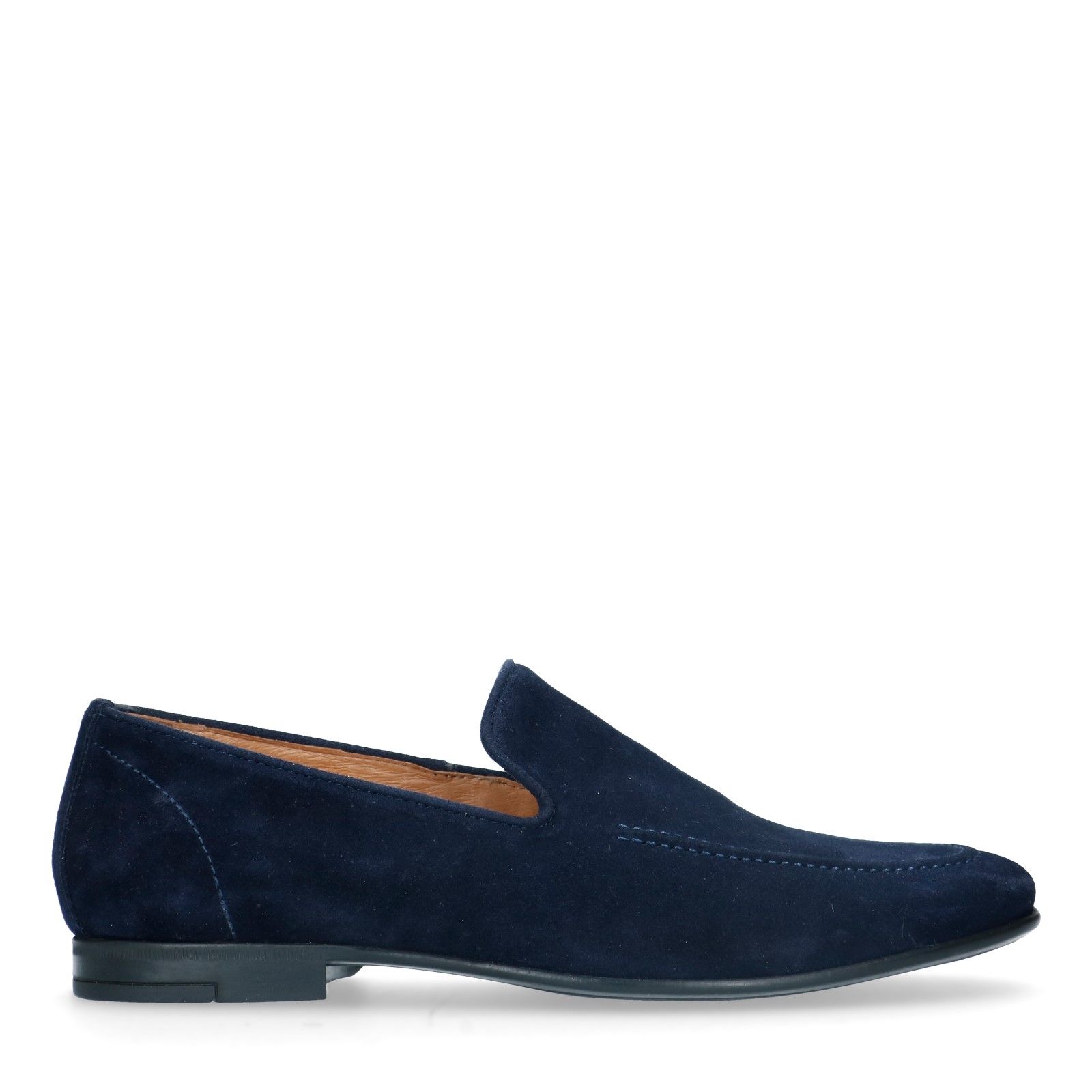 Blaue Veloursleder-Loafer