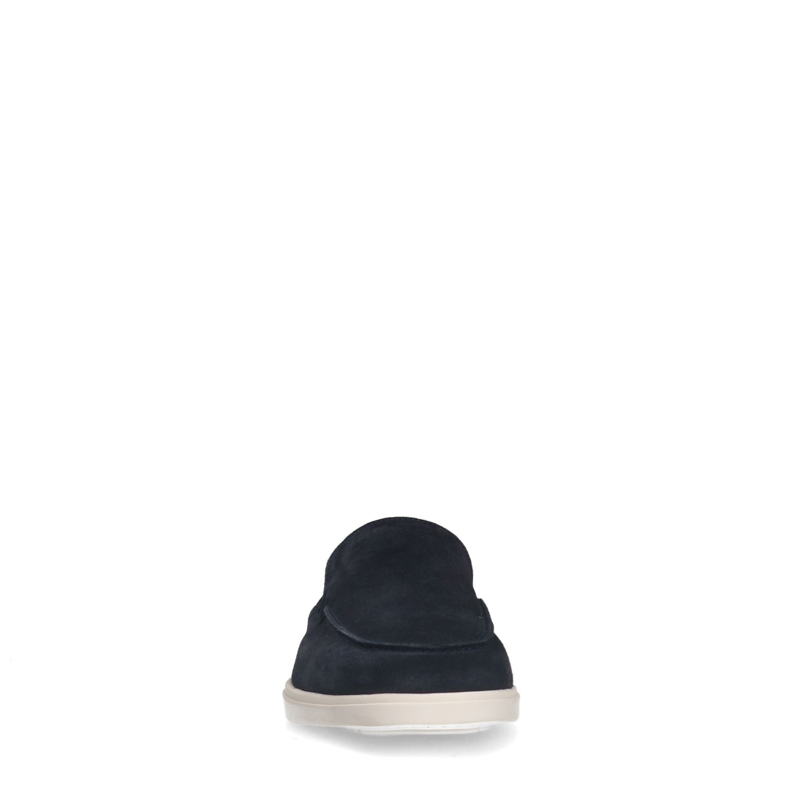 Donkerblauwe suède loafers