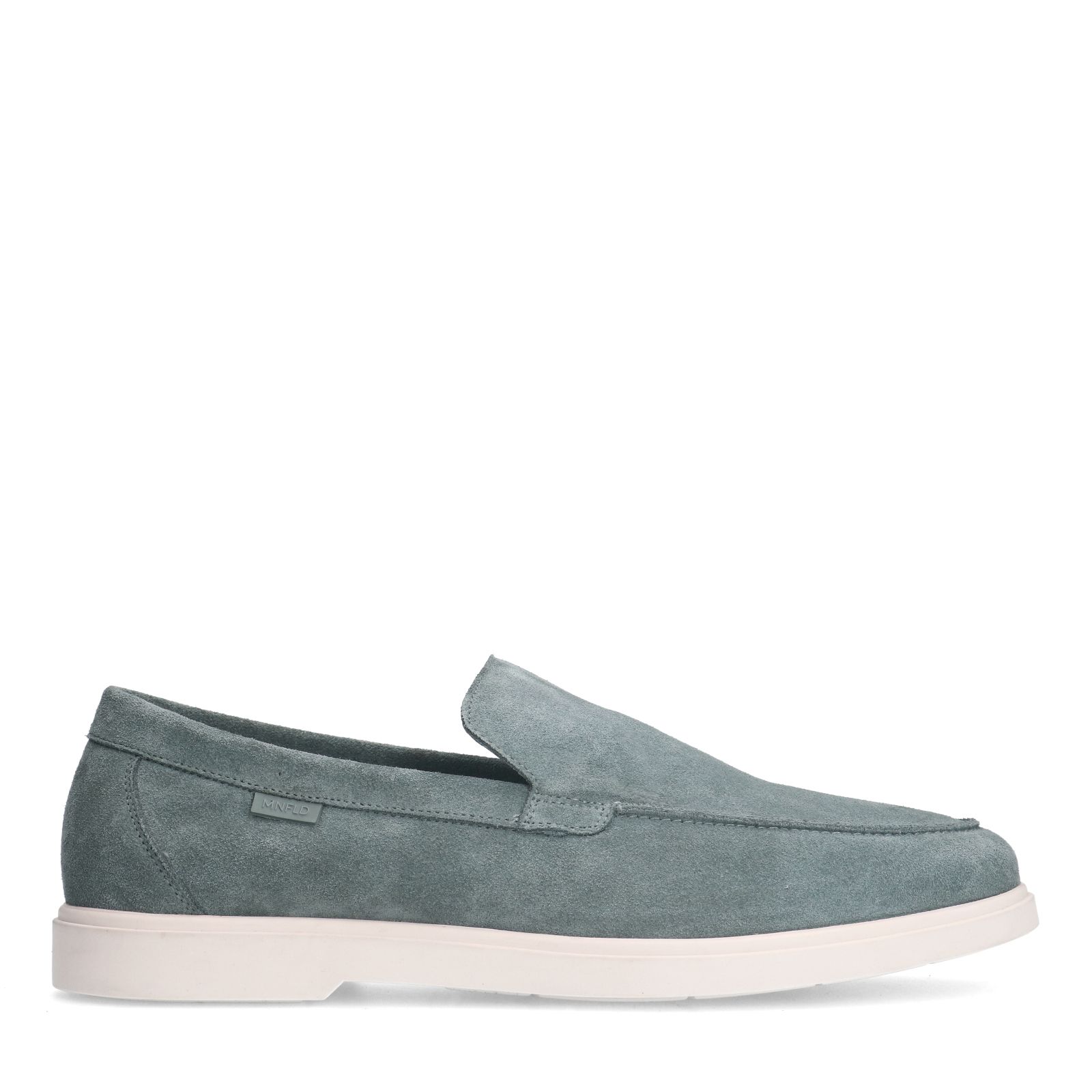 Blaue Veloursleder-Loafer
