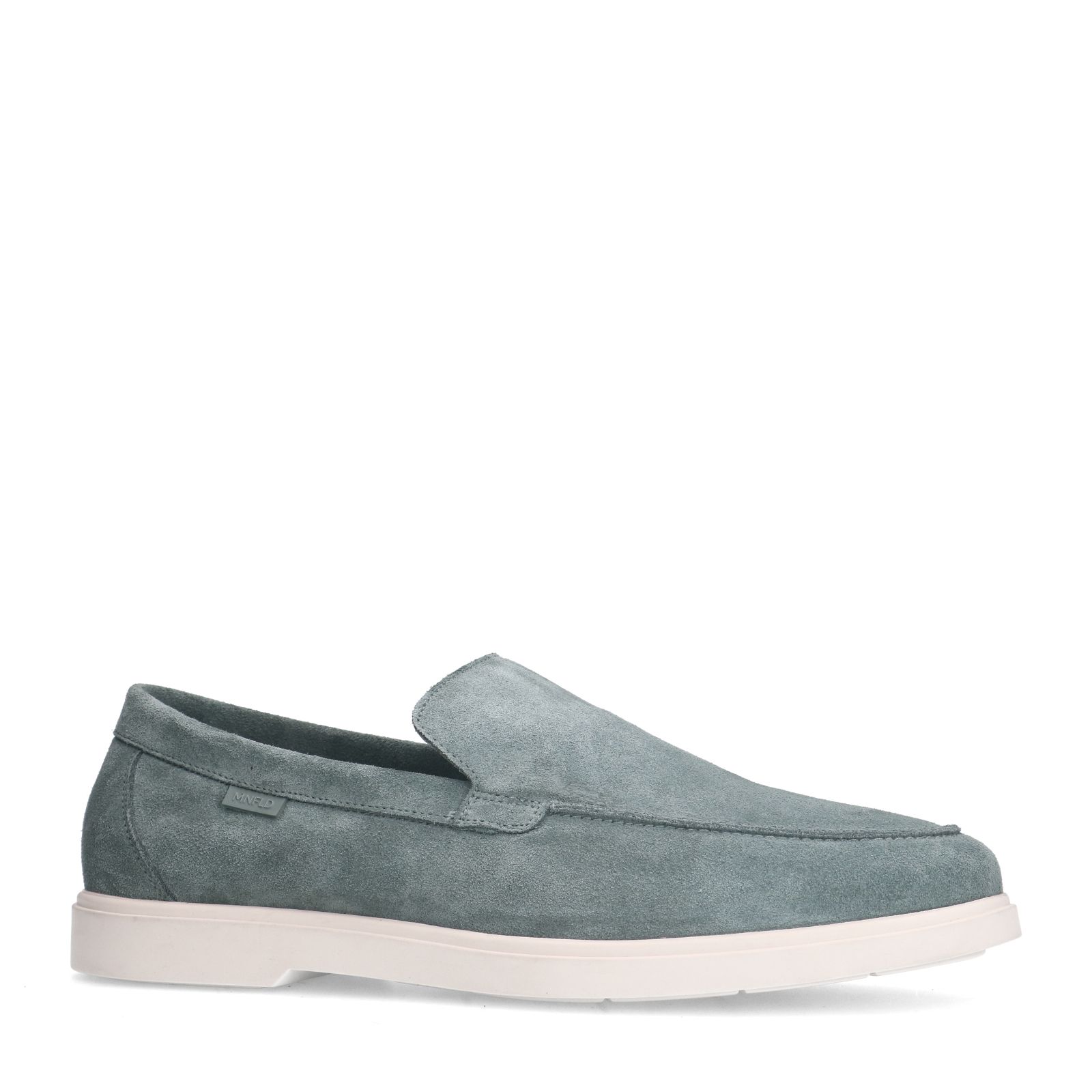 Blaue Veloursleder-Loafer