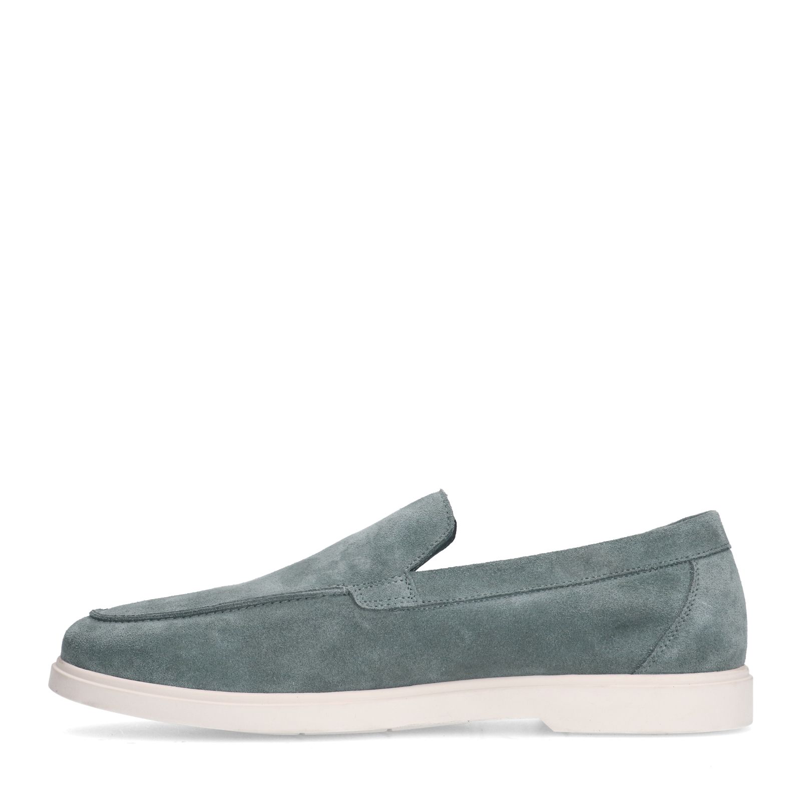 Blaue Veloursleder-Loafer
