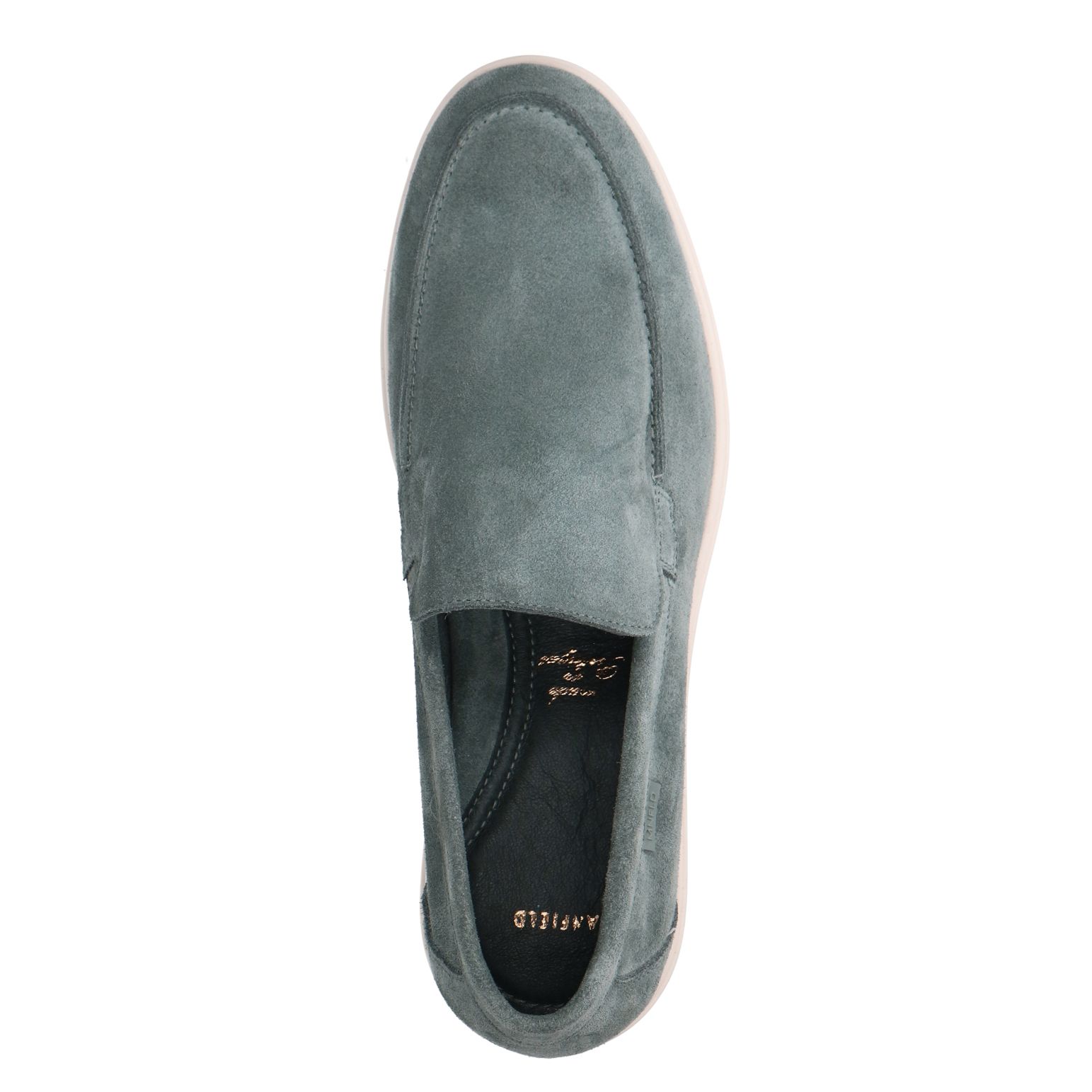 Blaue Veloursleder-Loafer