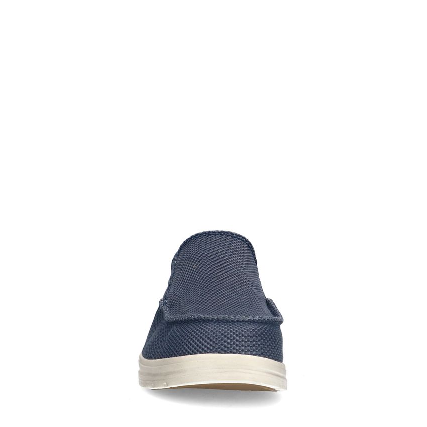 Blauwe textiele loafers