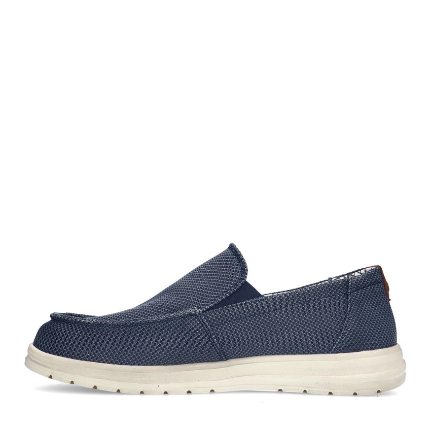 Blauwe textiele loafers