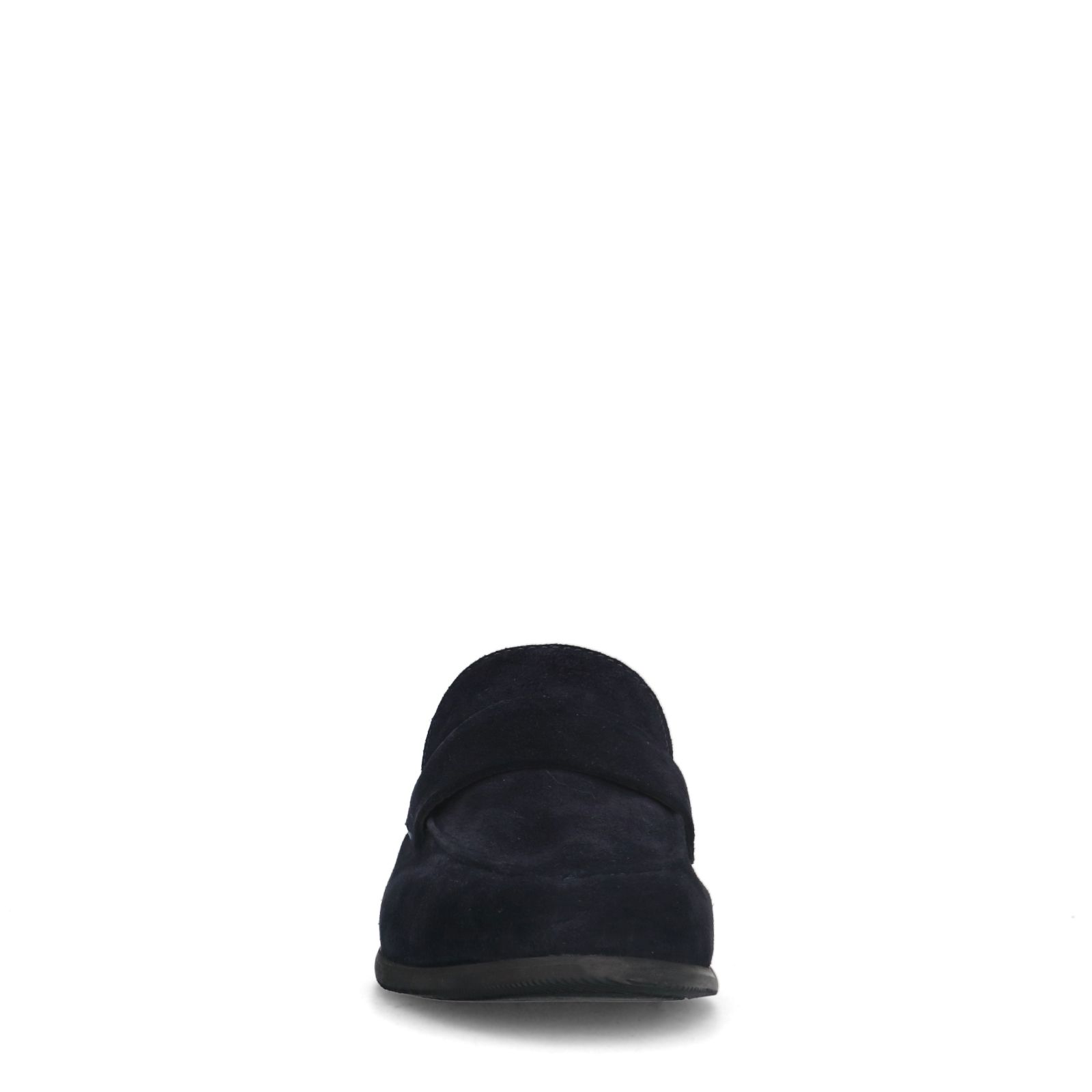Blauwe suède loafers