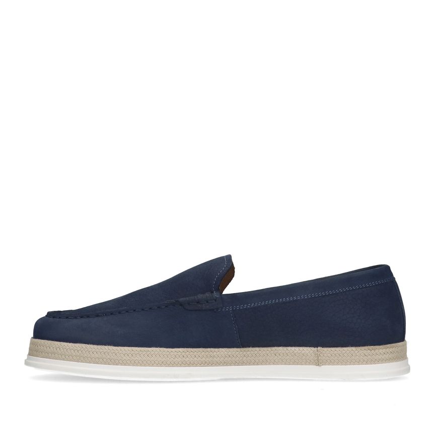 Blauwe nubuck loafers