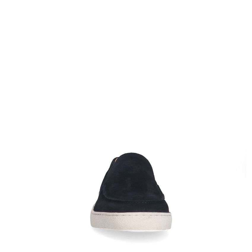 Donkerblauwe suède loafers