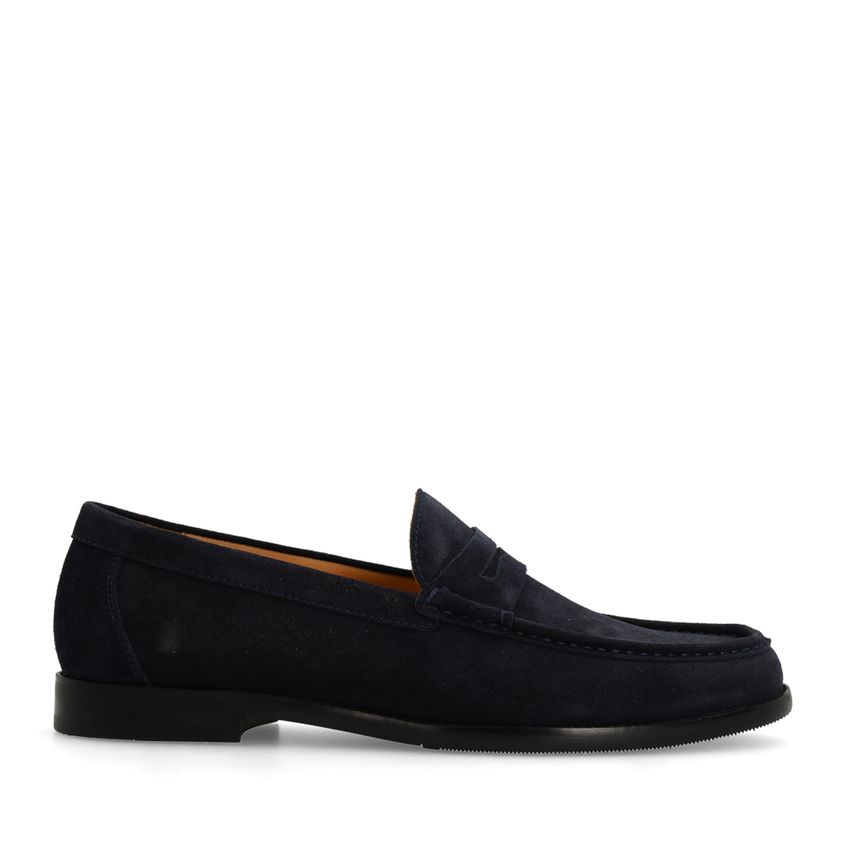 Navy suède loafers