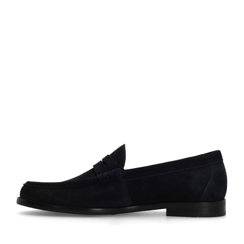 Navy suède loafers