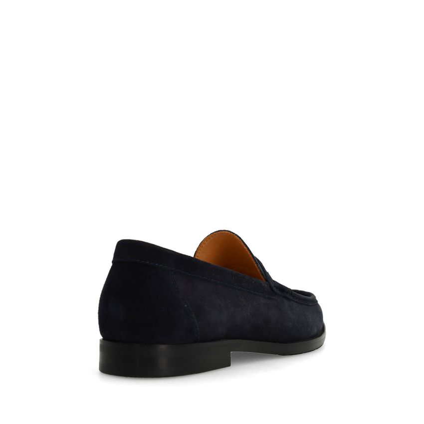 Navy suède loafers