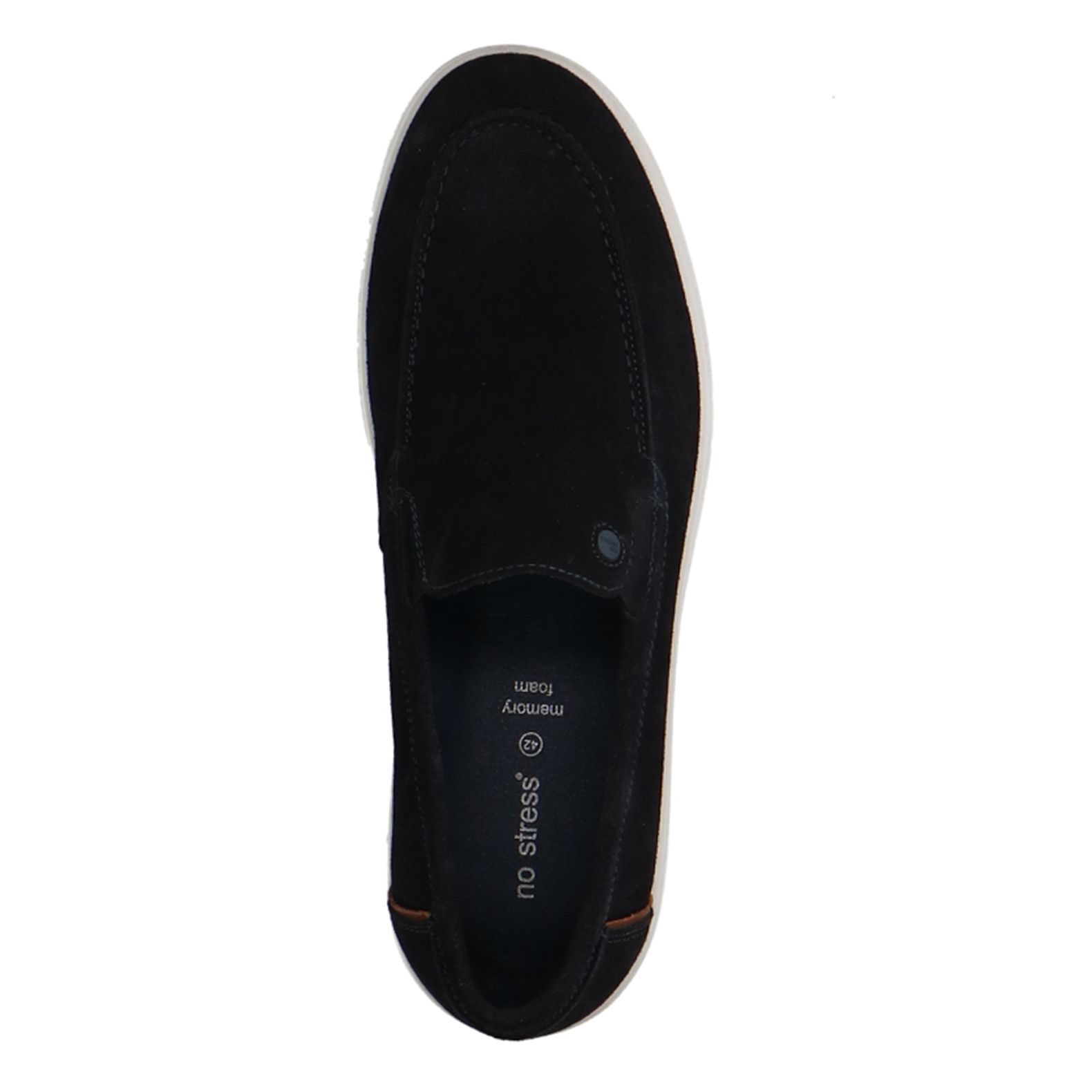 Blauwe suède loafers
