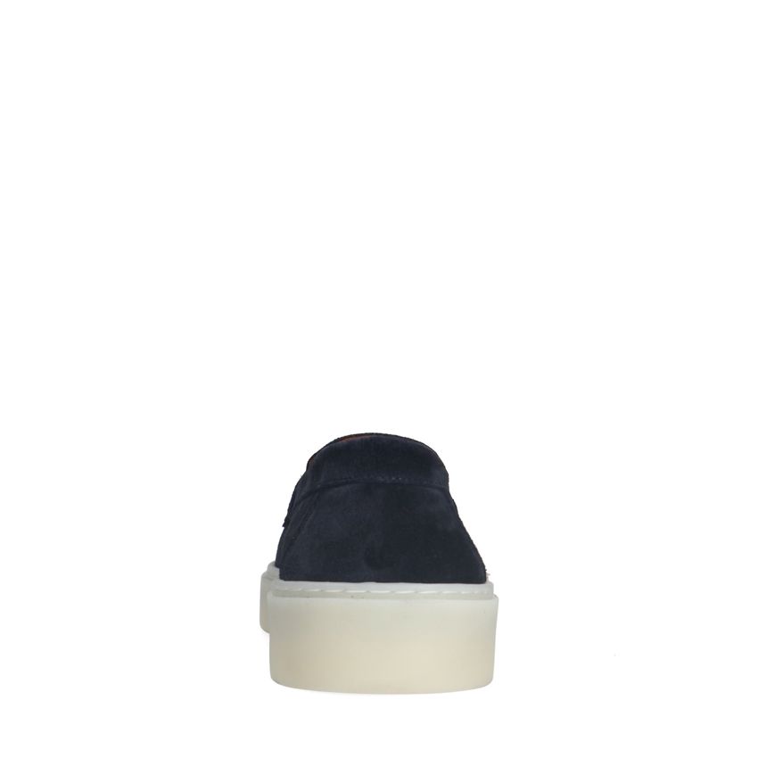 Donkerblauwe suède loafers