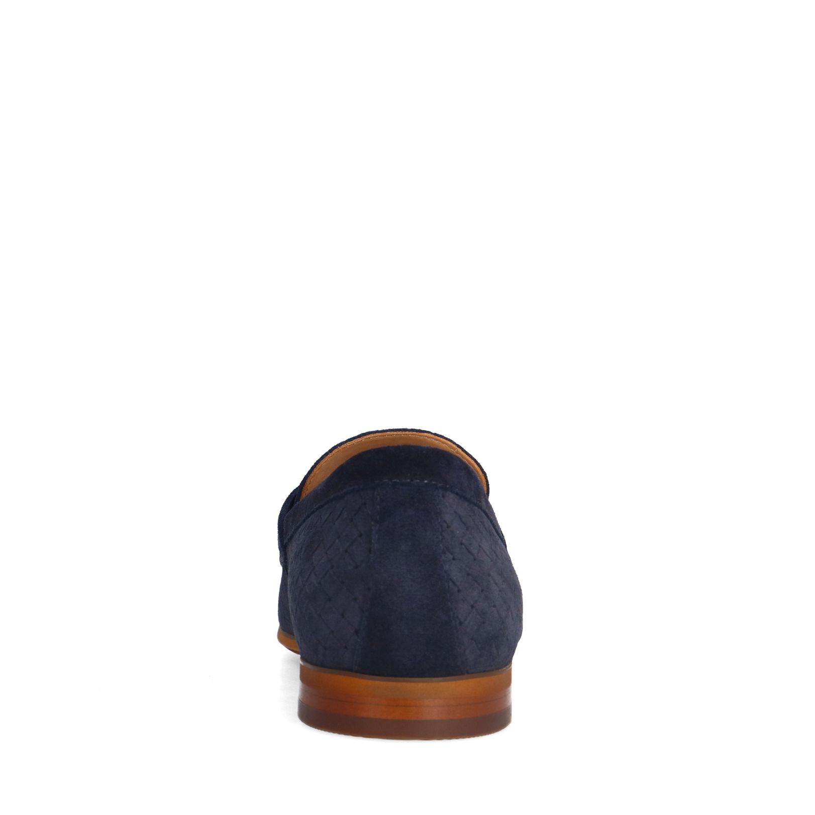 Marineblaue Veloursleder-Loafer