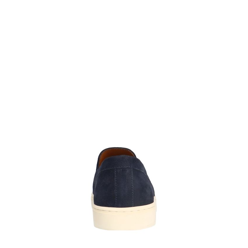 Donkerblauwe suède loafers