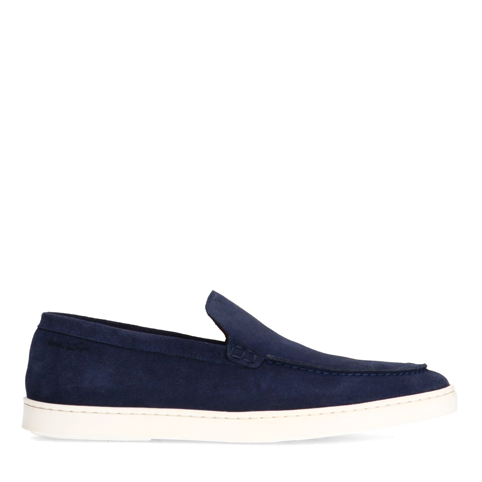 Donkerblauwe Lugano suède loafers