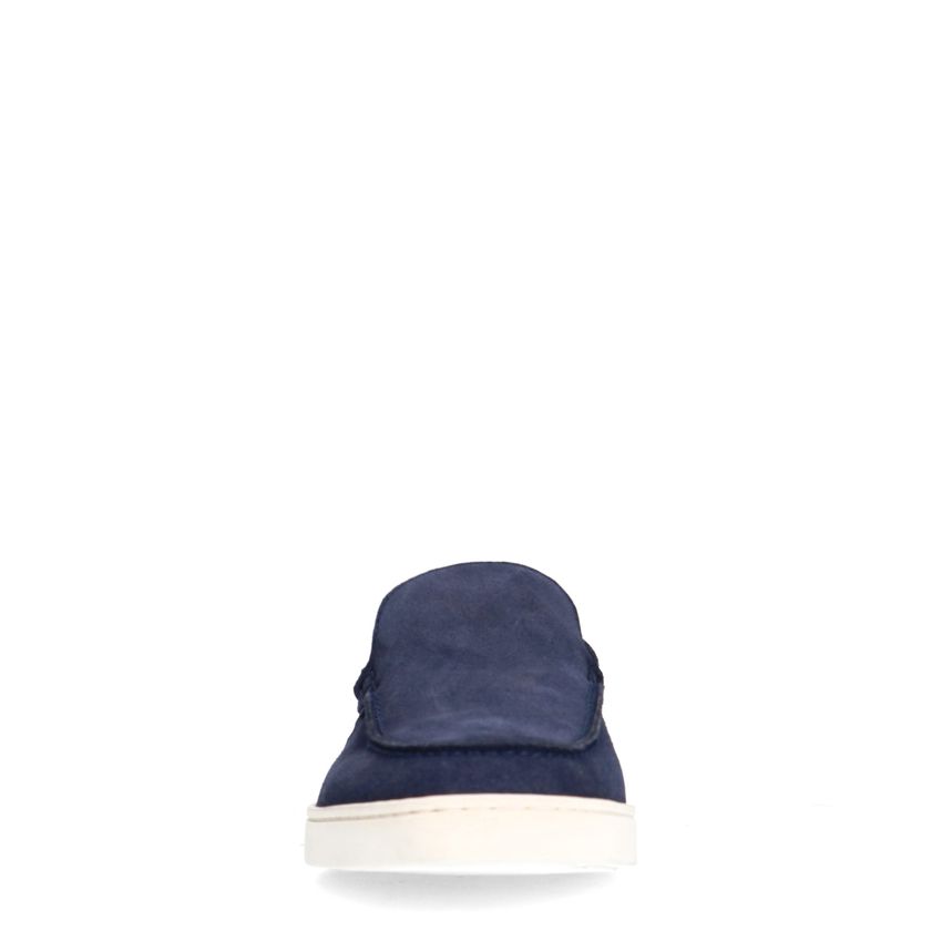 Donkerblauwe suède loafers