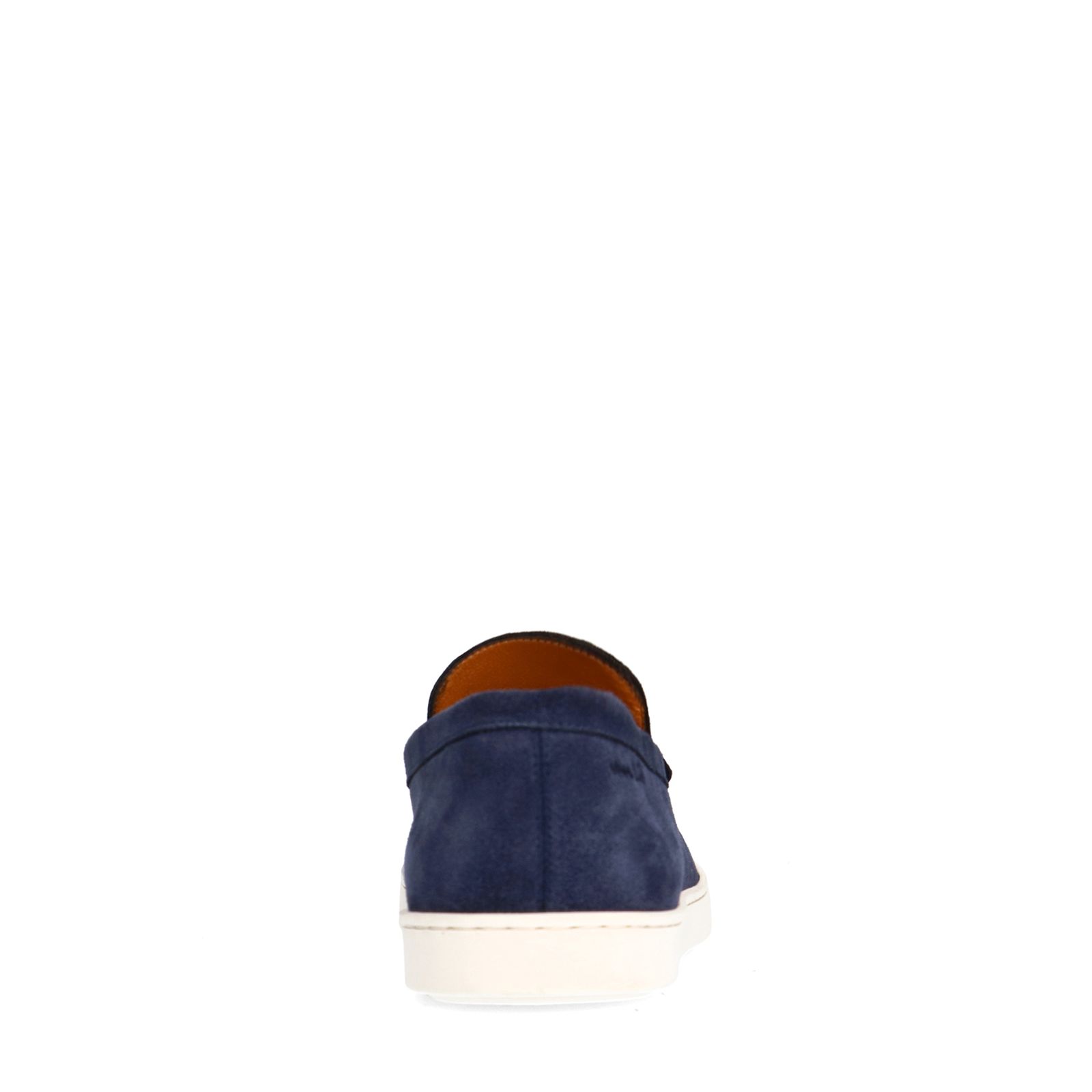 Donkerblauwe Lugano suède loafers