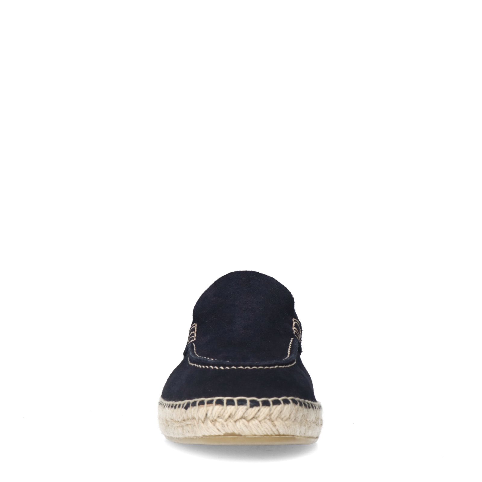 Marineblaue Espadrilles aus Veloursleder