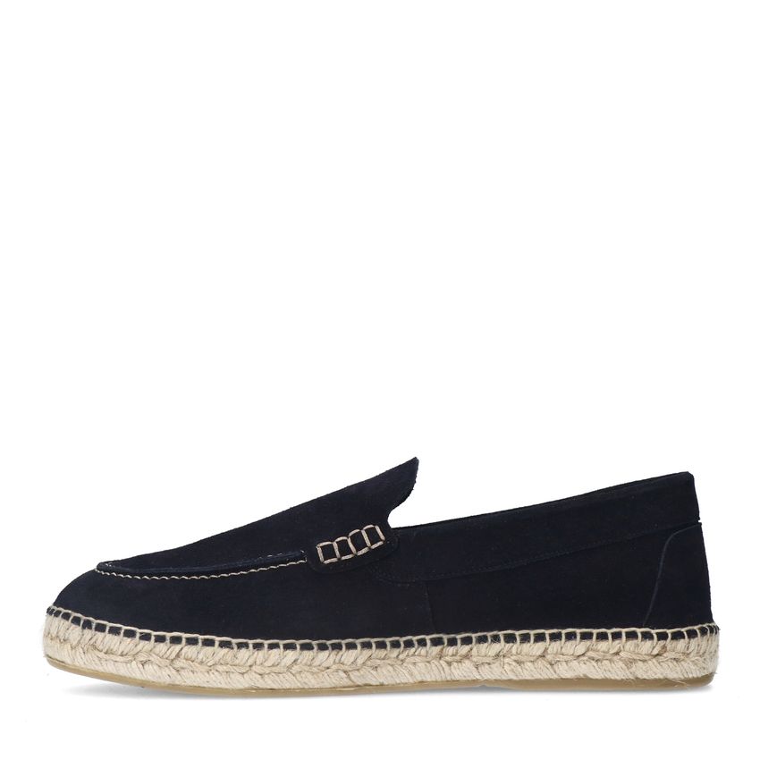Donkerblauwe suède espadrilles