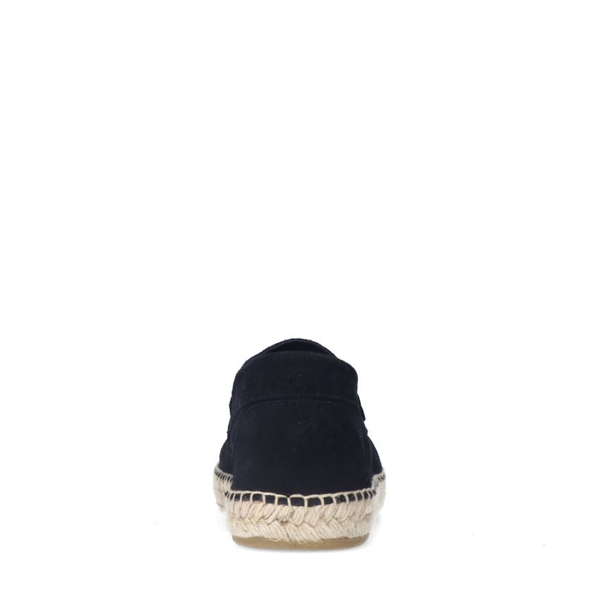 Donkerblauwe suède espadrilles